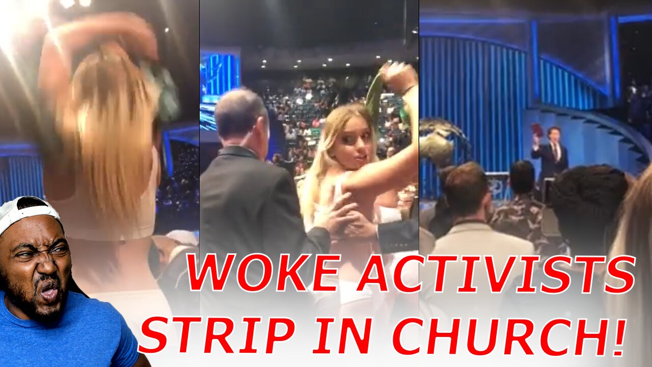 WOKE Protestors KICKED OUT OF CHURCH After STRIPPING In Middle Of Service After Prayer!