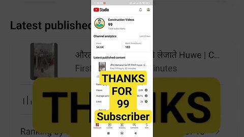 Thankyou Friends 99 Subscriber #shorts #thankyou