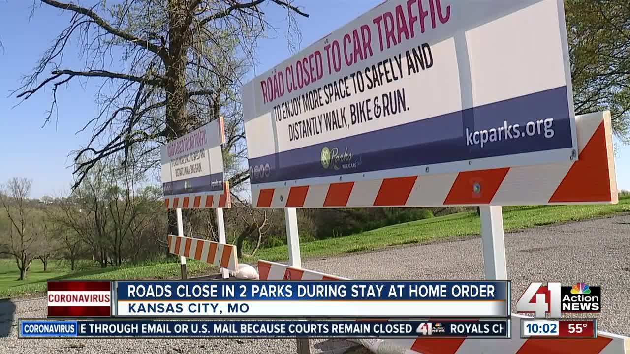 Roads close in 2 parks during stay-at-home order