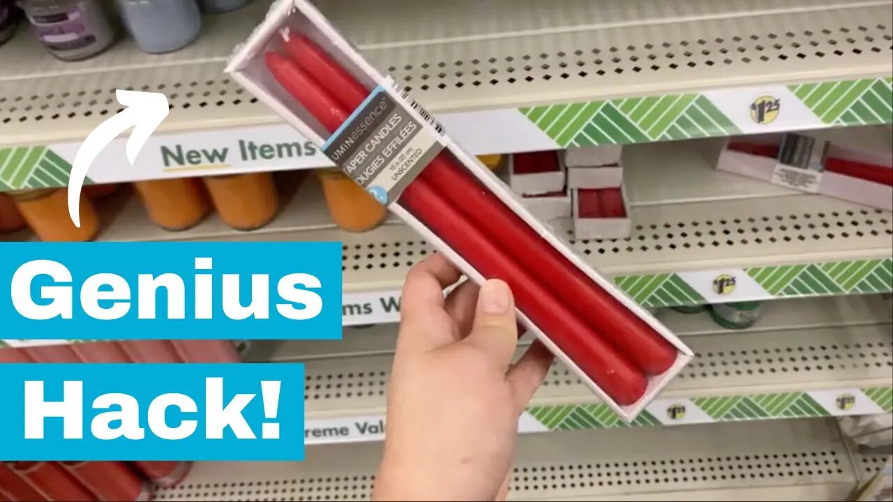 Look what she did with Dollar Store candles! (GENIUS!)