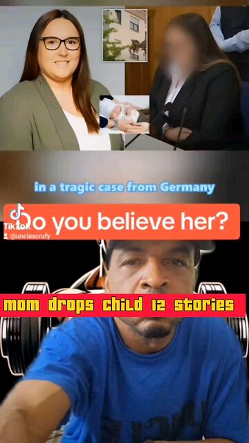 Mom drops child 12 feet #crime