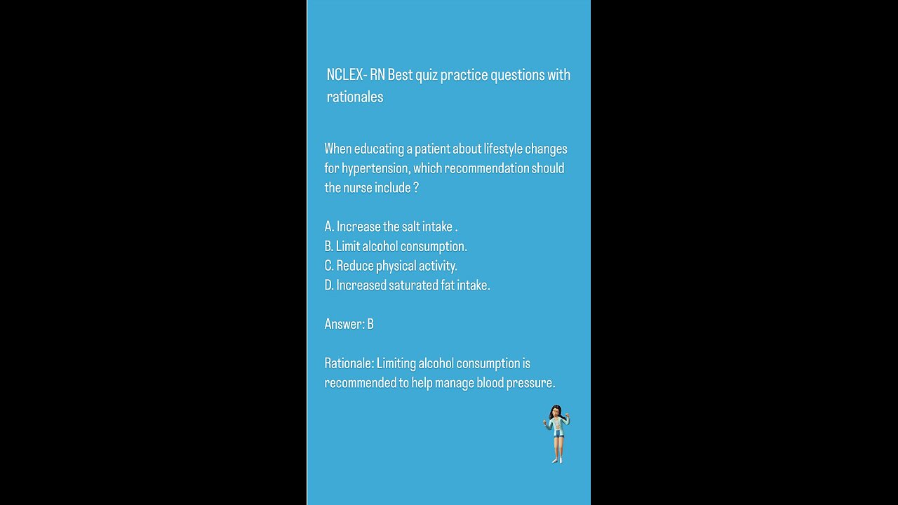 NCLEX-RN Best quiz practice questions with rationals (CVS)