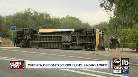 School bus in Avondale rolls over Wednesday morning