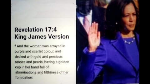 KAMALA HARRIS REVELATION 17:4 FULFILLS CRACKHEAD JESUS PROPHECY AT JOE BIDEN INAUGURATION