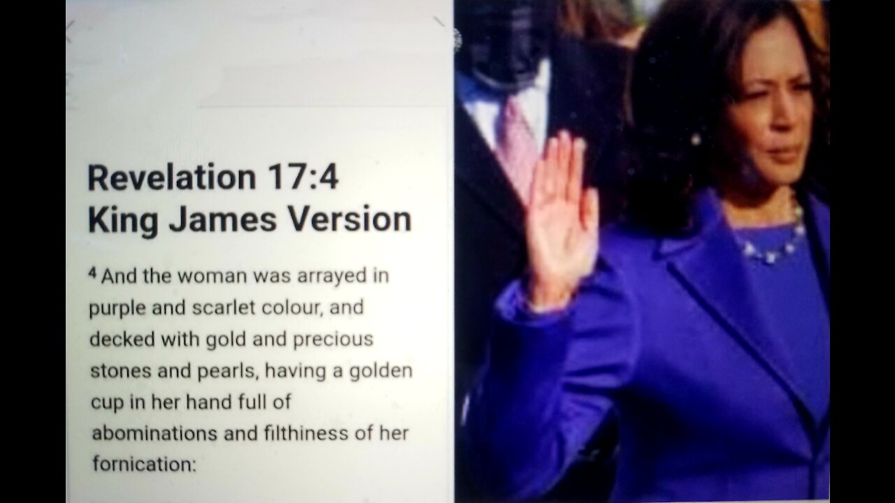 KAMALA HARRIS REVELATION 17:4 FULFILLS CRACKHEAD JESUS PROPHECY AT JOE BIDEN INAUGURATION