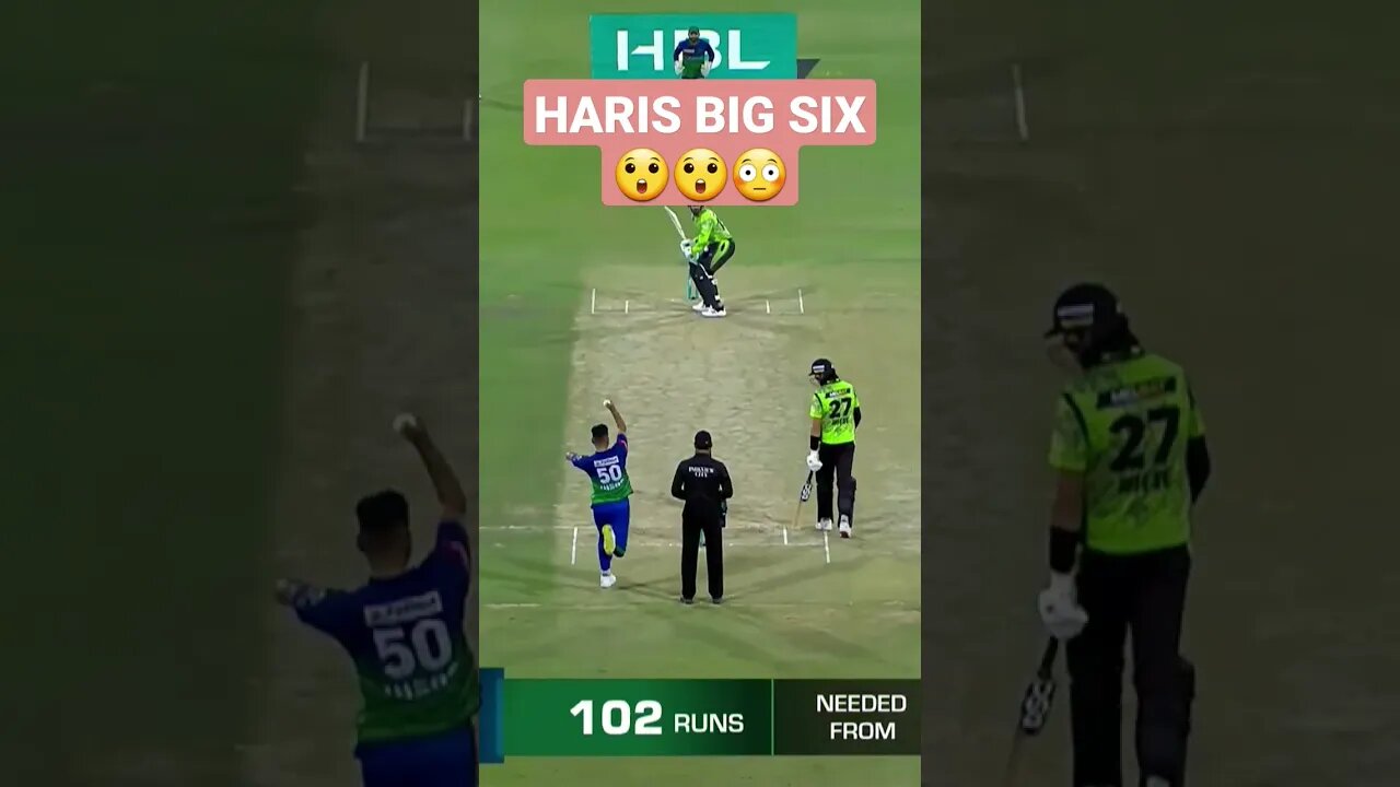 Haris Vs new Pacer Huge six😲😲#youtubeshorts #viral #ytshorts #cricket