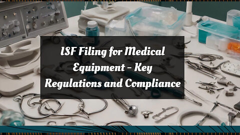 Navigating the World of ISF Filing for Medical Equipment and Healthcare Products