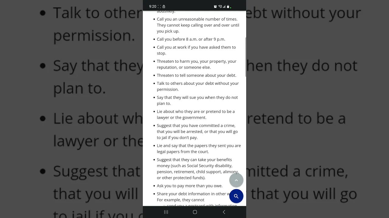 ✨⭐Debt Collector rules they can not do!! #debt #creditrepair #consumerlaw #consumerprotection ⭐✨