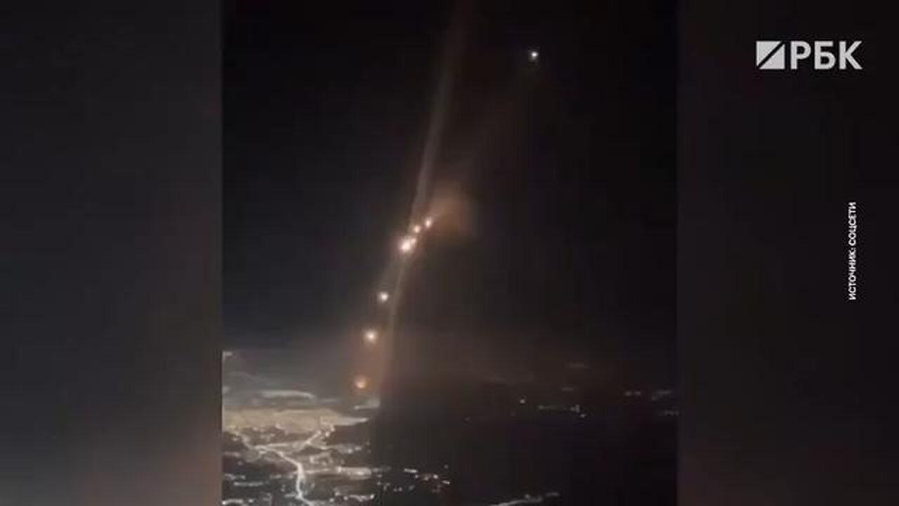 British Airways pilot en route to Dubai films the moment Iranian rockets are fired