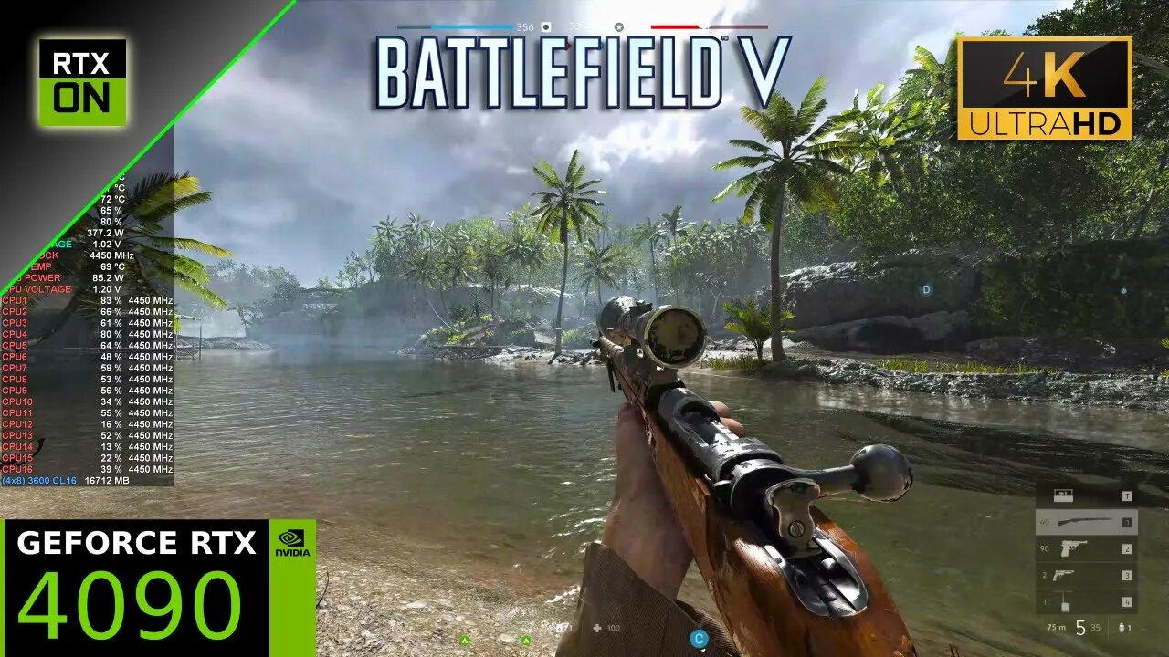 Battlefield V | RTX 4090 | 4K Ray Tracing ON | Ryzen 7 5800X3D