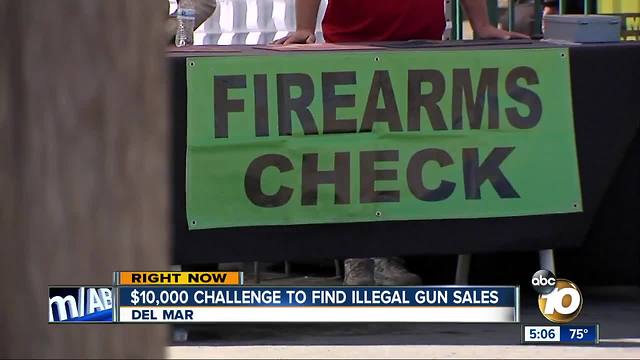 $10,000 challenge to find illegal gun sales at San Diego gun show