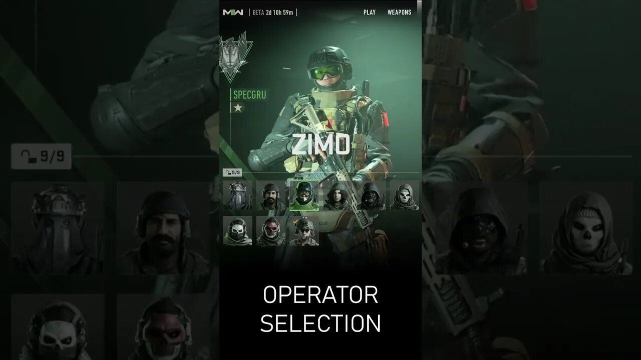 SPECGRU Operator Selection - Call of Duty: Modern Warfare II