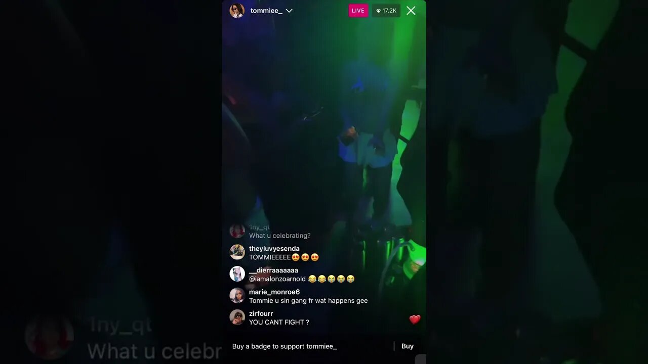 TOMMIE LEE IG LIVE: Tommie In Club Partying After Her Boxing Match Against Natalie Nunn (25-02-23)