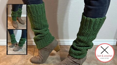 Crunch Leg Warmers Free Crochet Pattern Tutorial