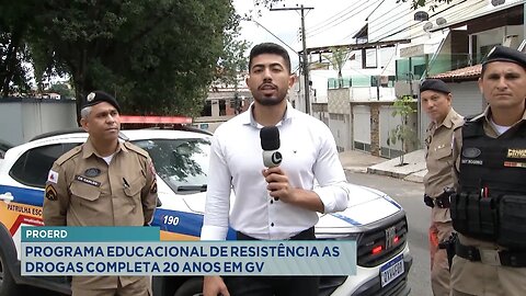 PROERD: Programa Educacional de Resistência às Drogas completa 20 anos em GV.