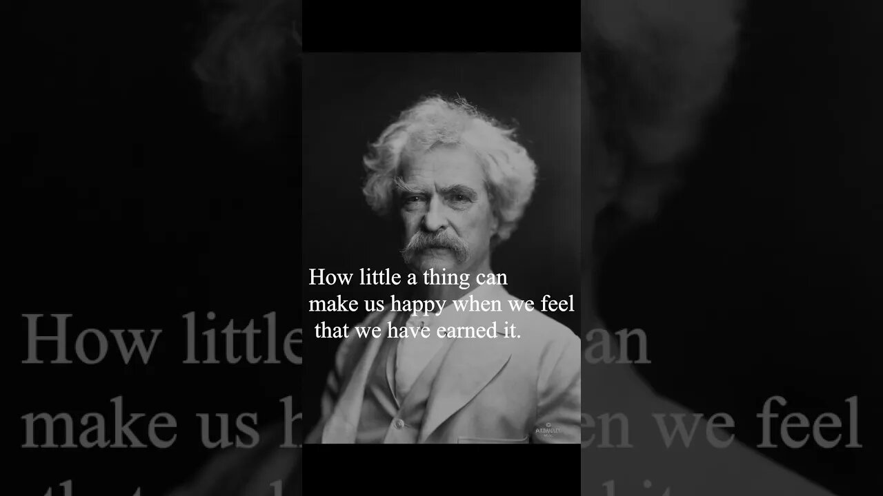 Mark Twain Quote - How little a thing can make us happy...
