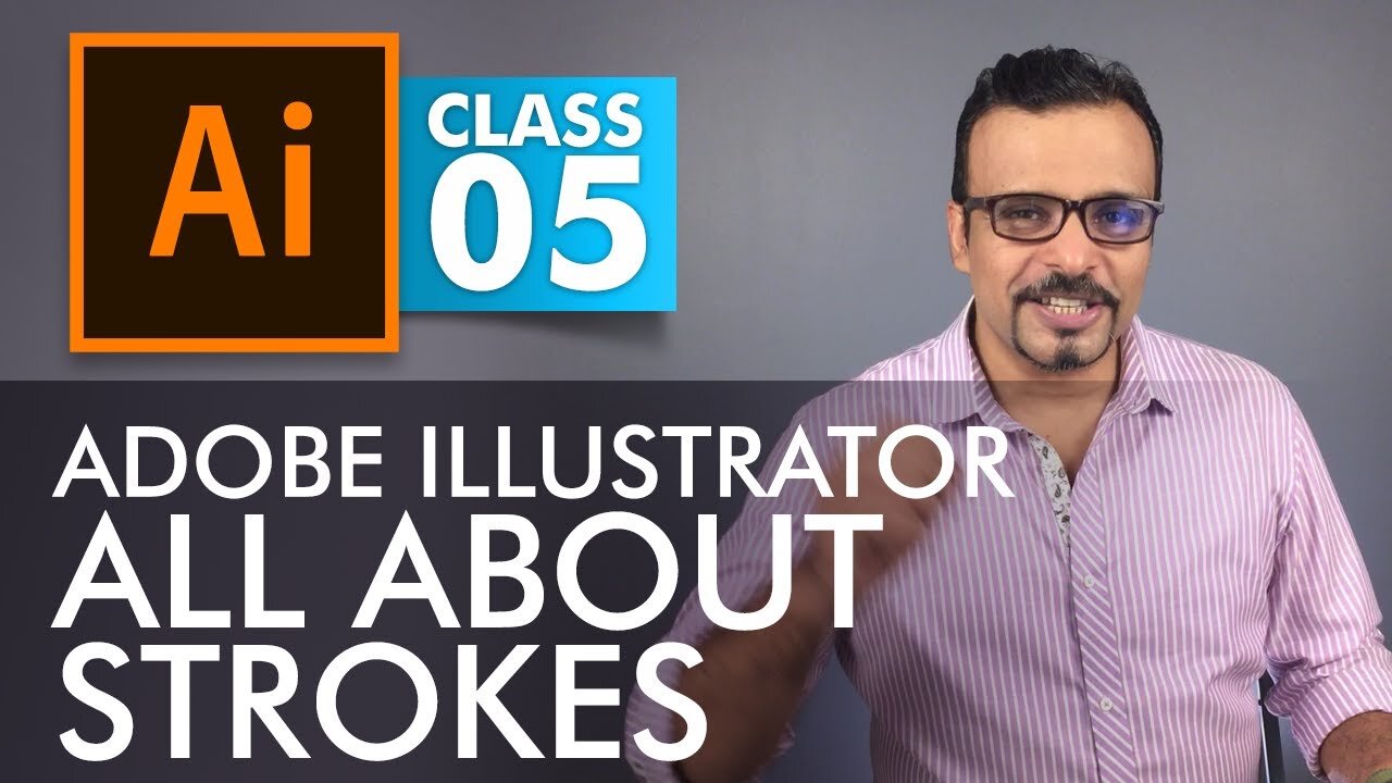 Adobe Illustrator Training - Class 5 - All About Strokes Urdu / Hindi [Eng Sub]