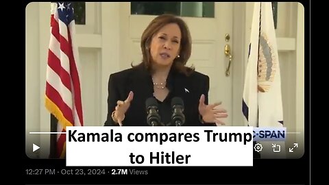 Kamala compares Trump to Hitler in speech