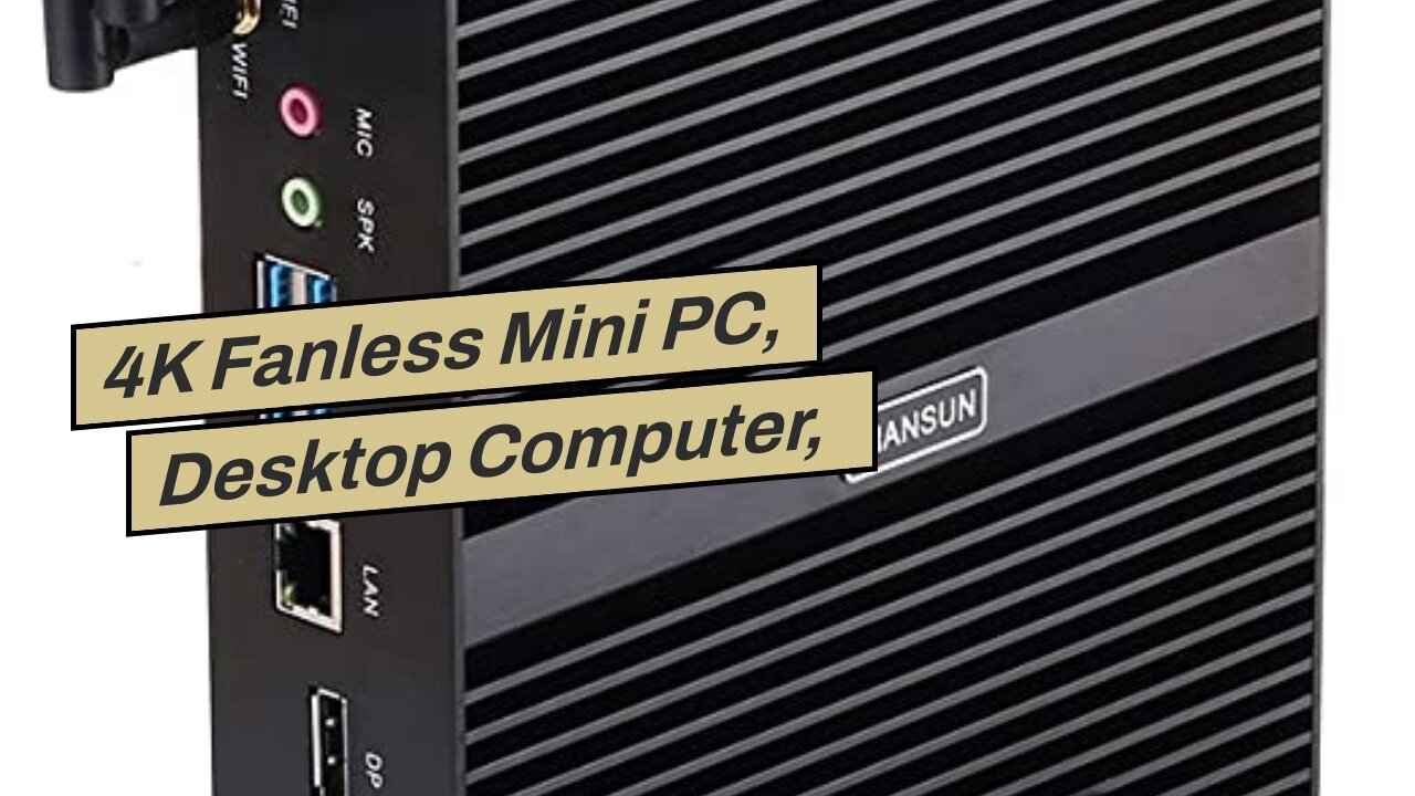 4K Fanless Mini PC, Desktop Computer, Server, Intel Comet Lake Six Cores I7 10710U, Windows 10...