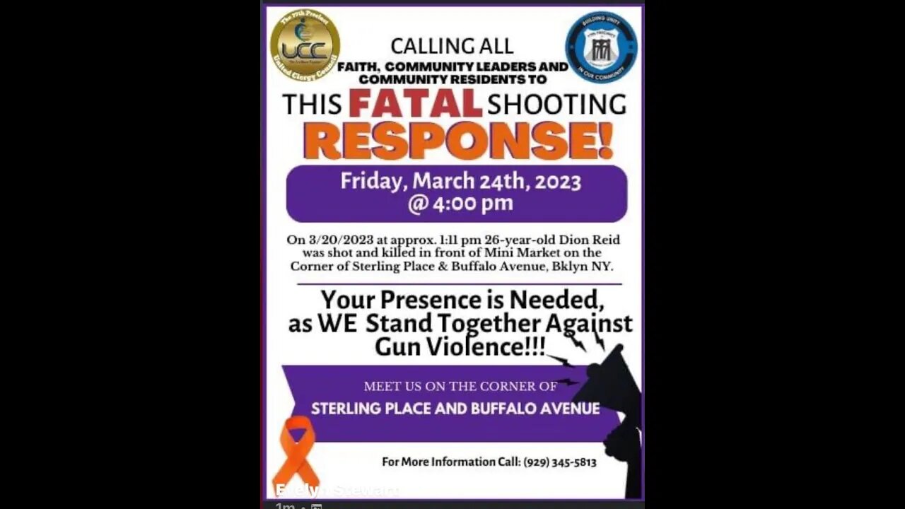 The Shooting Response on Sterling pl and Buffalo Ave 3/24/23 hosted by @NYPD77Pct community council