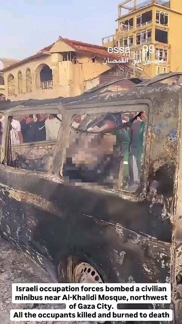 Israel bombed a mini bus with everyone in it! There never seems to be enough deaths for israel.