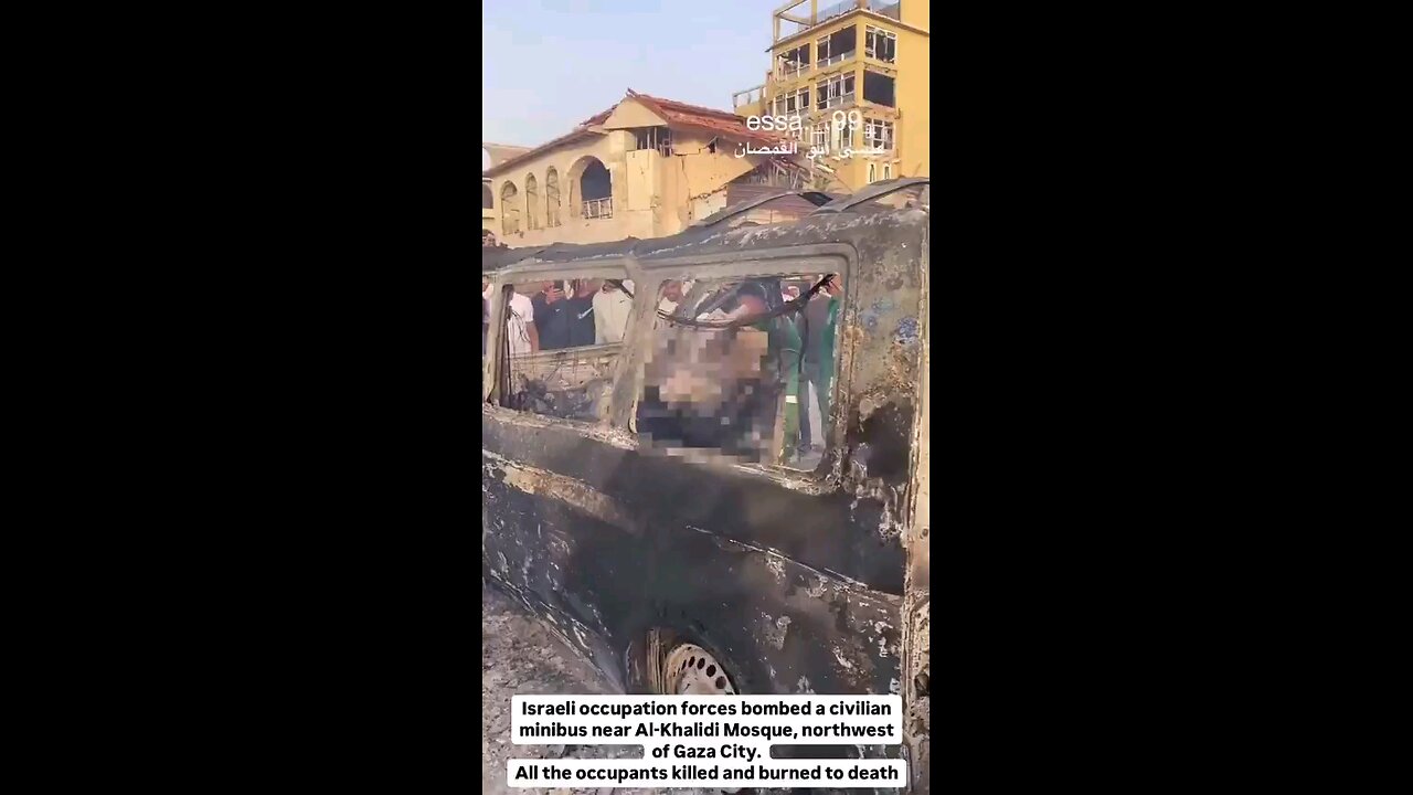 Israel bombed a mini bus with everyone in it! There never seems to be enough deaths for israel.