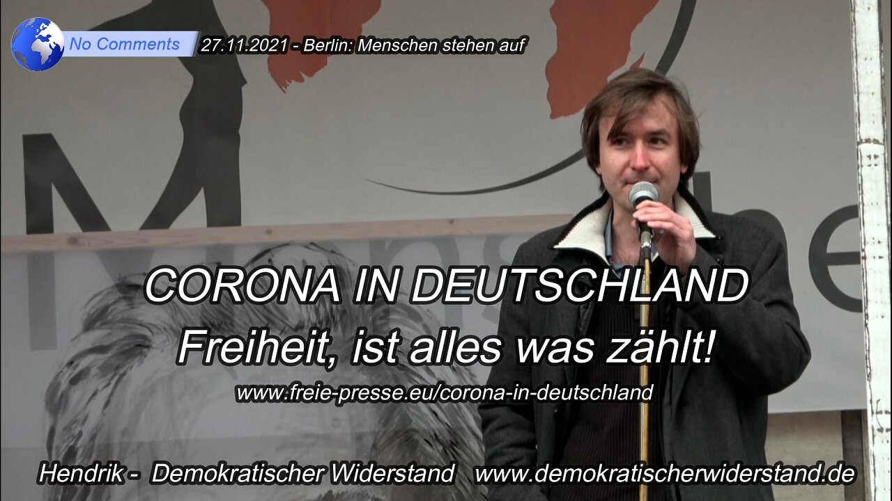 27.11.2021 - Berlin: Hendrik für Demokratischer Widerstand - 3. Marktplatz der Demokratie