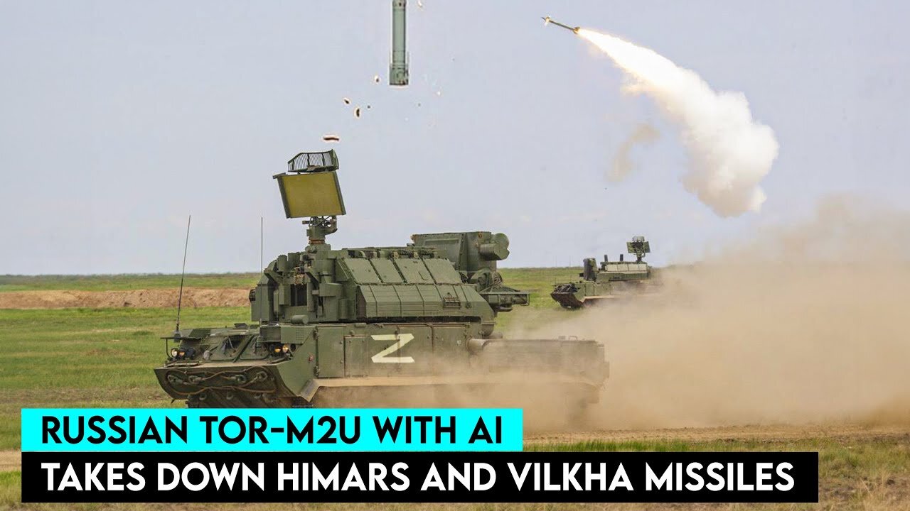 Russian TOR-M2U Using AI Intercepts HIMARS and Vilkha Rockets