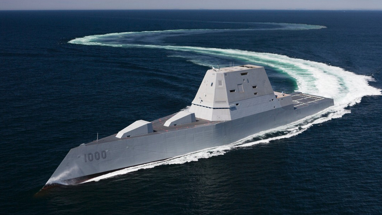 USS ZUMWALT in ACTION! DDG-1000 sea trials and Land Attack long-range projectile weapons.