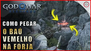 God of war Ragnarok, Como pegar o baú vermelho no caminho da Forja do Destino | Super dica