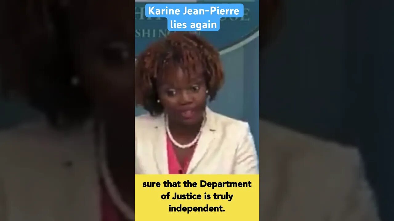 Karine Jean-Pierre SHOCKING claim!