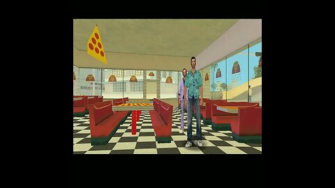 Tommy and Ken Rosenberg Goes To Eat Burger in GTA Vice City