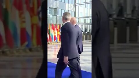 Biden arrives at NATO meeting in Brussels refusing to take questions