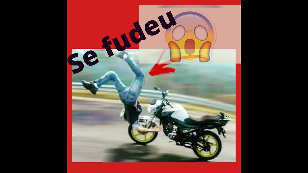 Tombo funny de moto bem radical