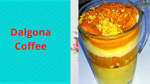 How to make frothy Dalgona coffee with saffron and nuts by royal desi food