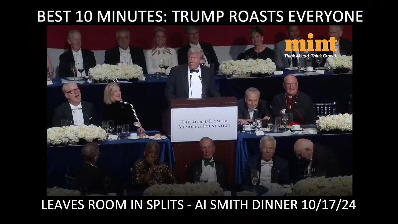 🔴🇺🇸 MUST WATCH❗️ TRUMP ROASTS EVERYONE ▪️ BEST 10 MINUTES ▪️ 10/17/24 - AL SMITH DINNER