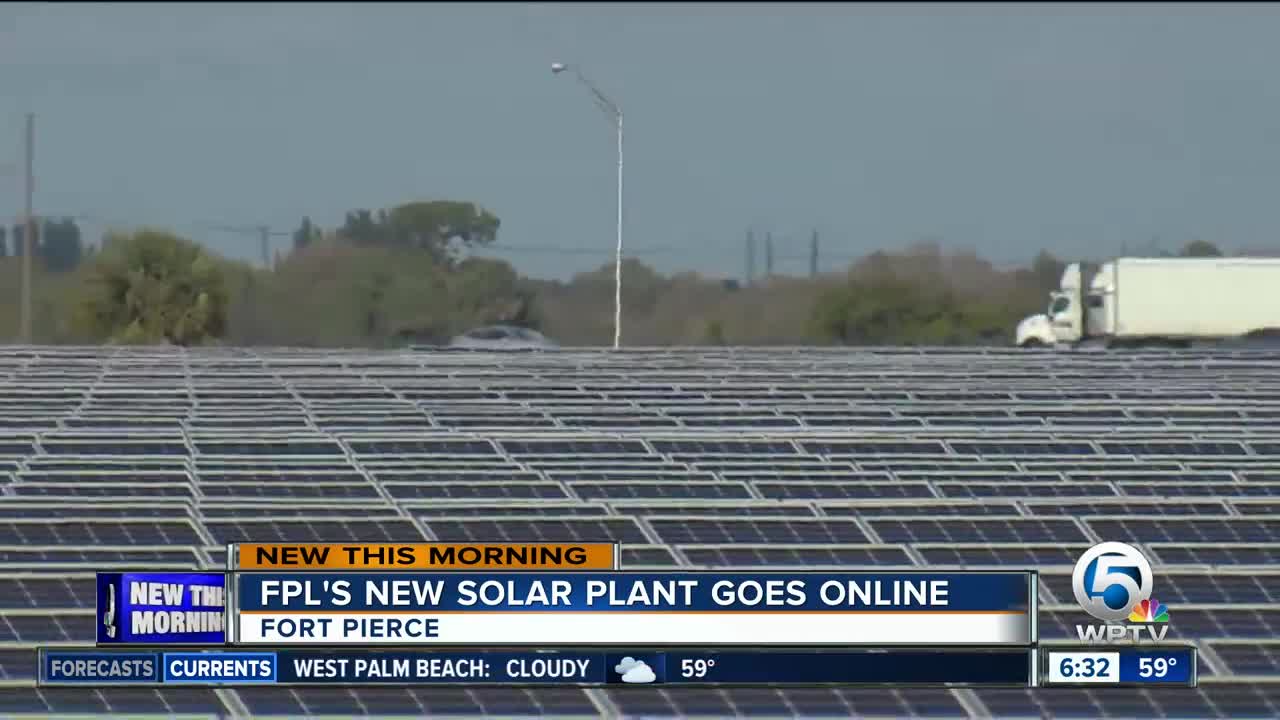 Florida Power and Light's new solar plant in Fort Pierce goes online