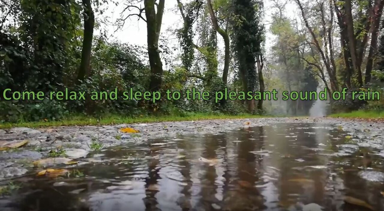 Light and calm Rain Sound - Black Screen - Sound and music to relax, sleep