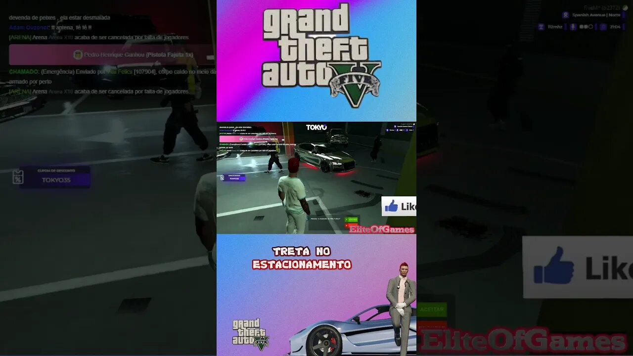 GTA RP TRETA NO ESTACIONAMENTO #shorts