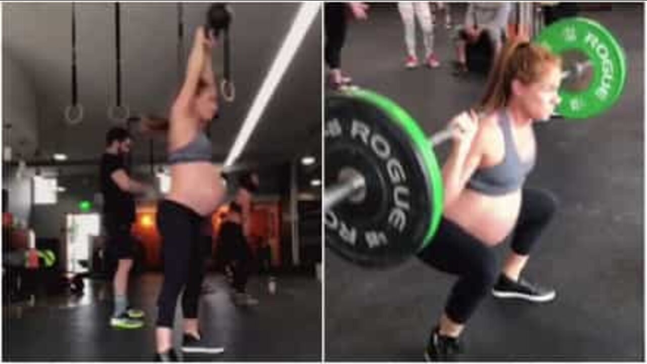 Esta grávida é a rainha da academia!