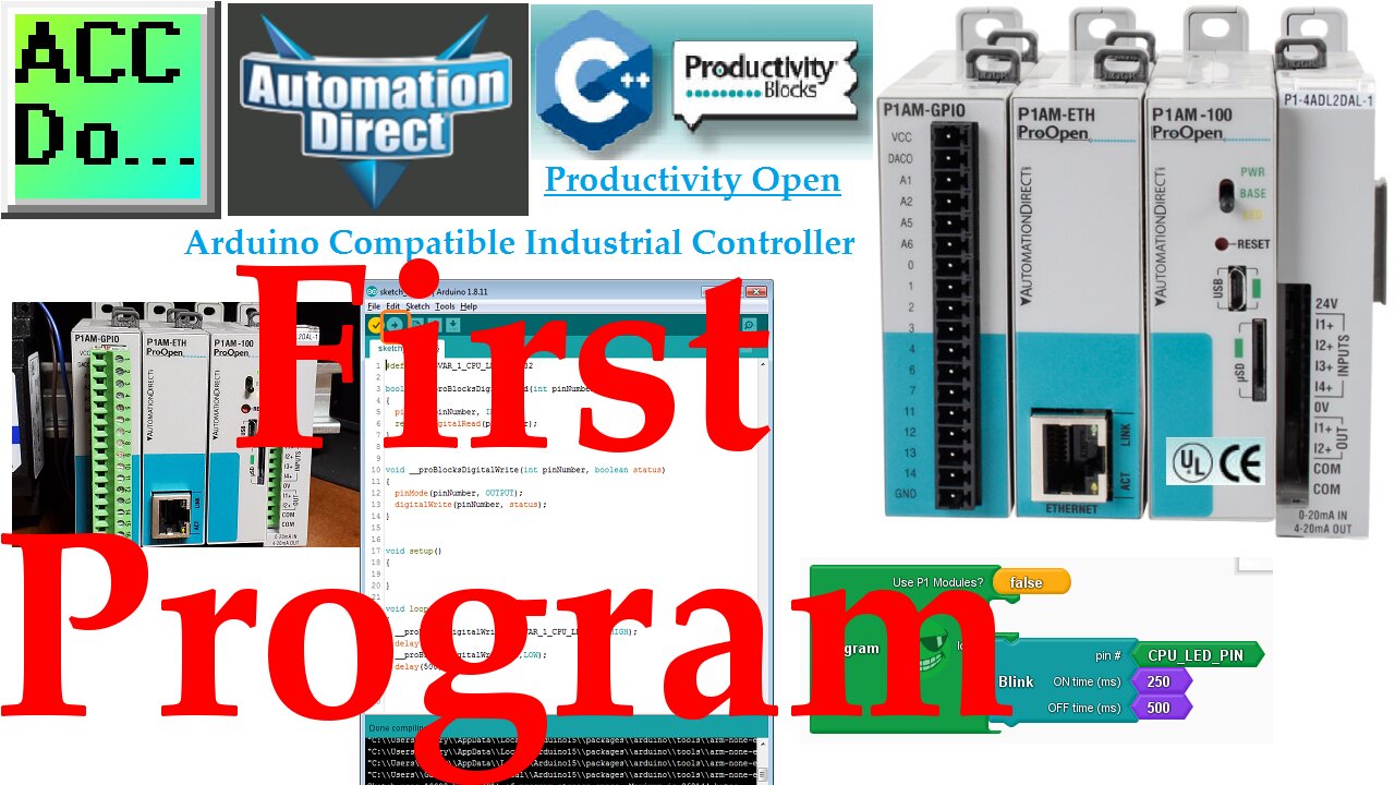 Productivity Open P1AM Industrial Arduino First Program