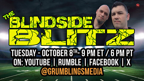The Blindside Blitz - LIVE! - Tuesday October 8th, 9 PM ET / 6 PM PT
