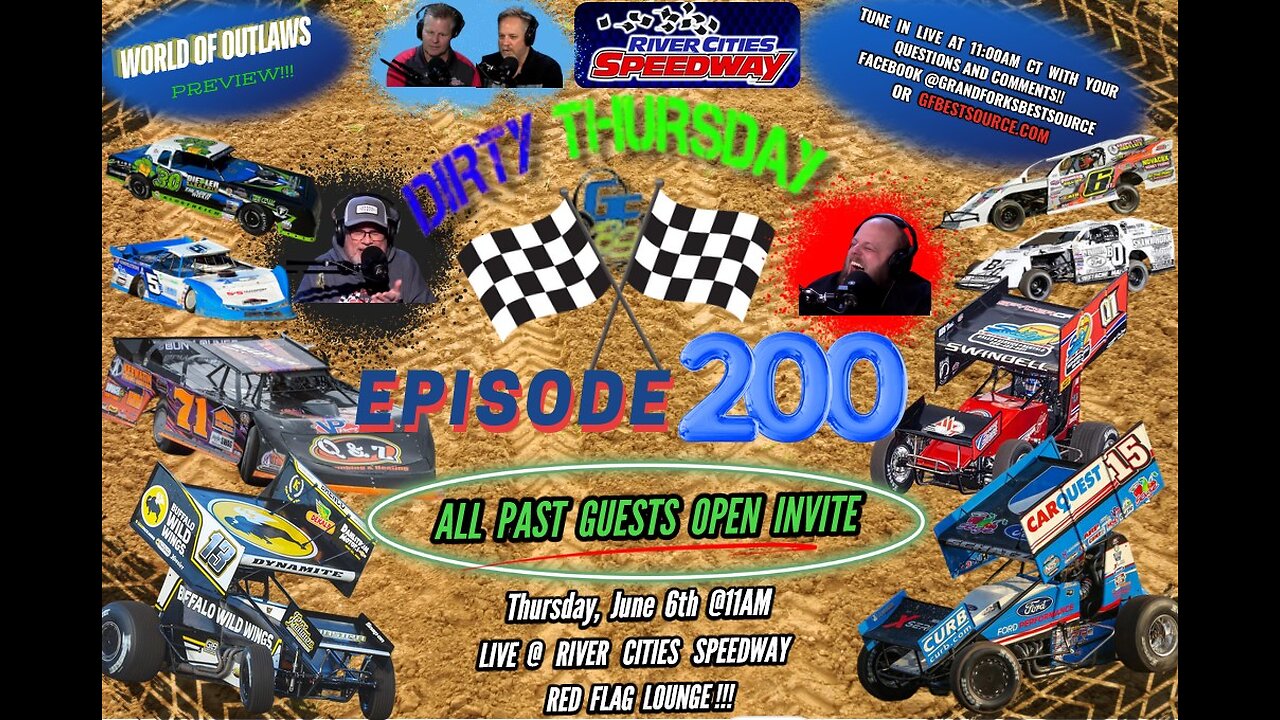 RCS DIRTY THURSDAY - Episode #200 Live from Red Flag Lounge at RCS - Past Guests Open Invite!