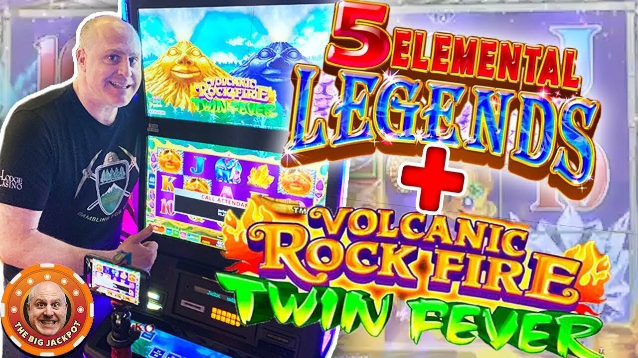 💥 KONAMI MEGA PLAY! 💥 5 Elements Legends & Volcanic Rock Twin Fever Jackpots 🎰