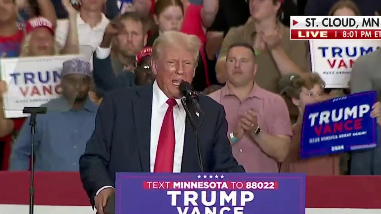 Trump At Minnesota Rally: I Sent In National Guard While Kamala Harris Sided With Arsonists, Rioters