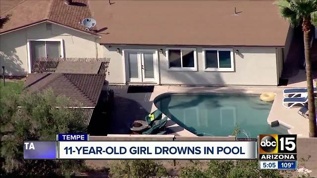 Police: Girl pulled from bottom of Tempe pool last week has died