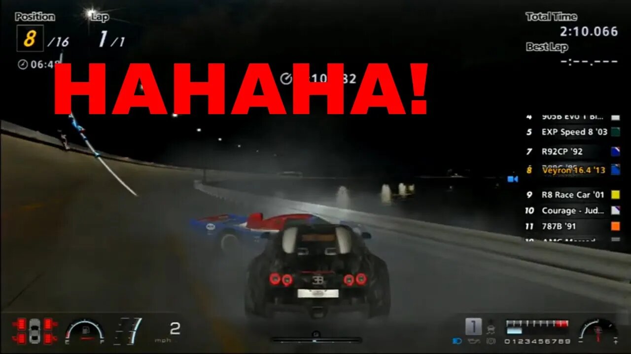 Gran Turismo 6 Like the Wind! Crashes, Fails, Spins, and Collisions with the Bugatti Veyron Part 147