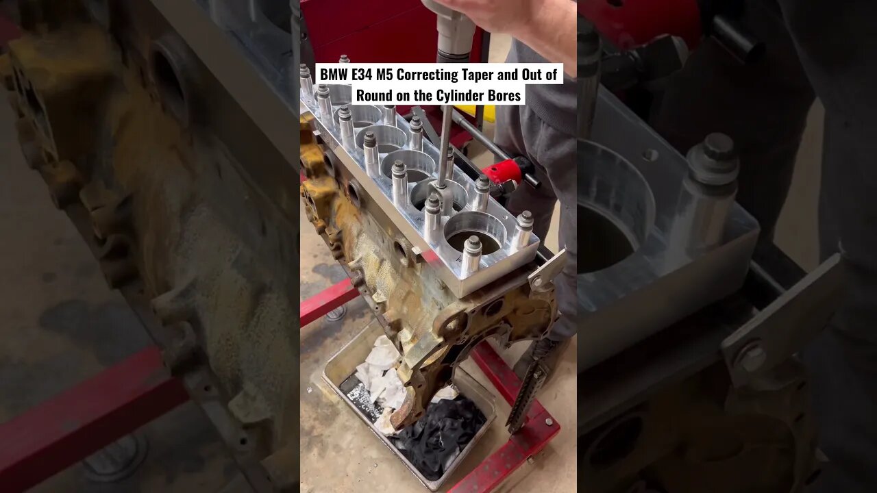 BMW E34 M5 Correcting Taper and Out of Round on the Cylinder Bores #bmw #diy #bmwm5 #restoration