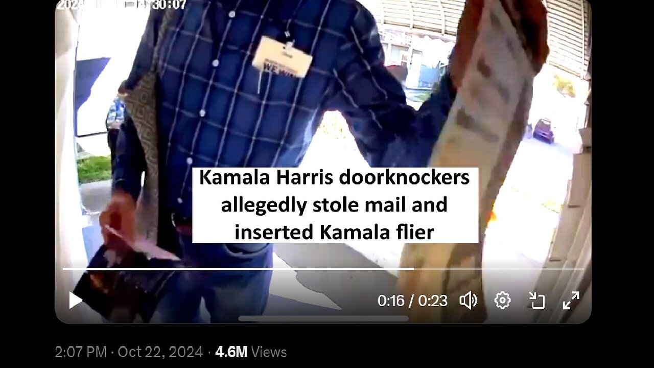 Kamala workers allegedly stealing mail and replace it with Kamal flier