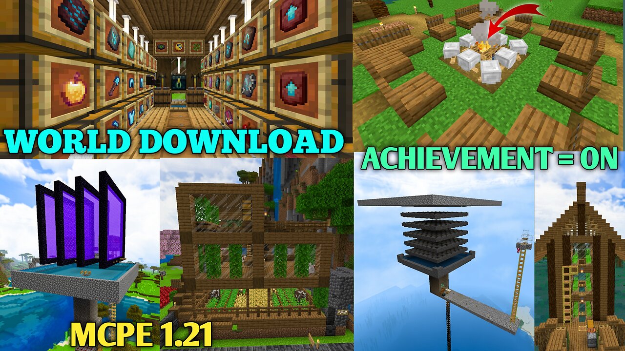 Best Survival World Download Minecraft PE 1.21 | Best Survival World for Minecraft Pocket Edition